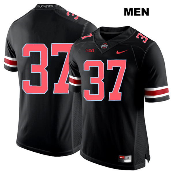 Ohio State Buckeyes Men's Derrick Malone #37 Red Number Black Authentic Nike No Name College NCAA Stitched Football Jersey PA19N88QP